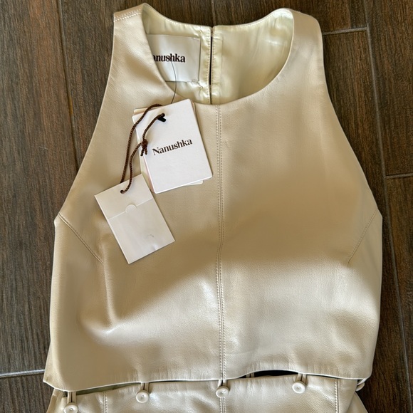 Layan Vegan Leather Mini Dress - Picture 9 of 9